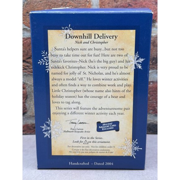 Hallmark Keepsake Ornament Downhill Delivery Nick & Christopher Collectors  2004 - Picture 2 of 8